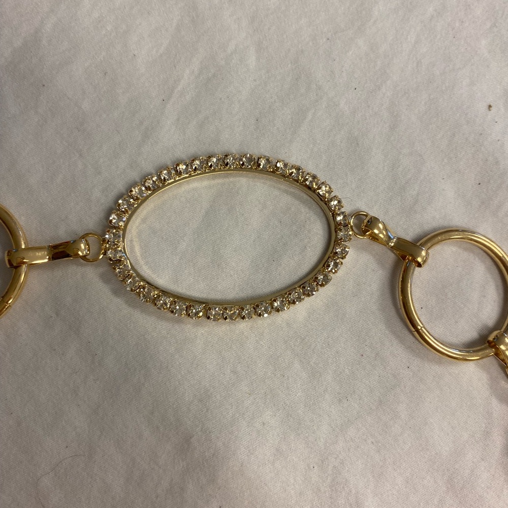 Gold  rhinestone chain style belt